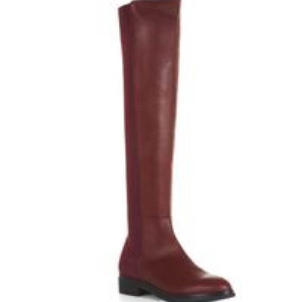 NIB BCBG Matteo Burgundy cow leather boots 8.5